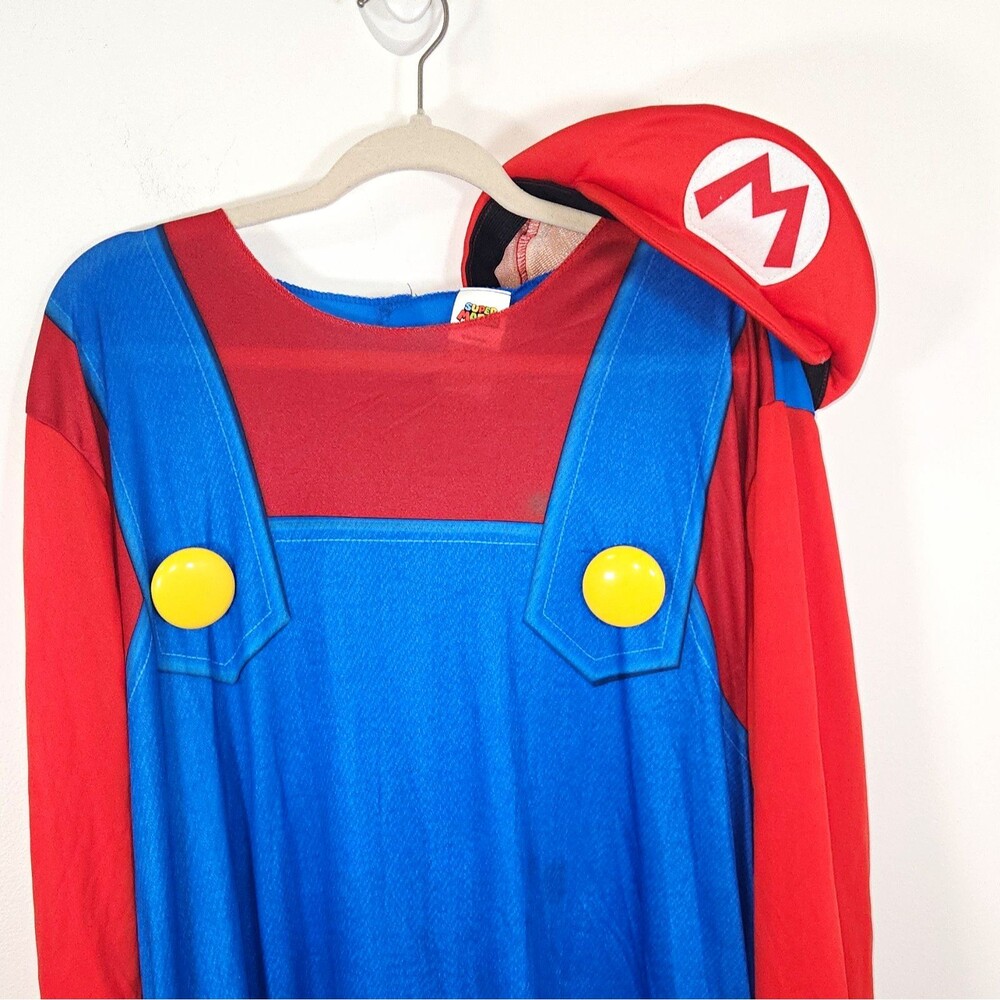 Nintendo Super Mario Bros Jumpsuit Costume w/ Hat Men's XL (40/42)